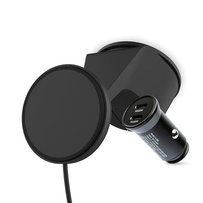 MagSafe Compatible charging suction Mount with car adaptor for iPhone
